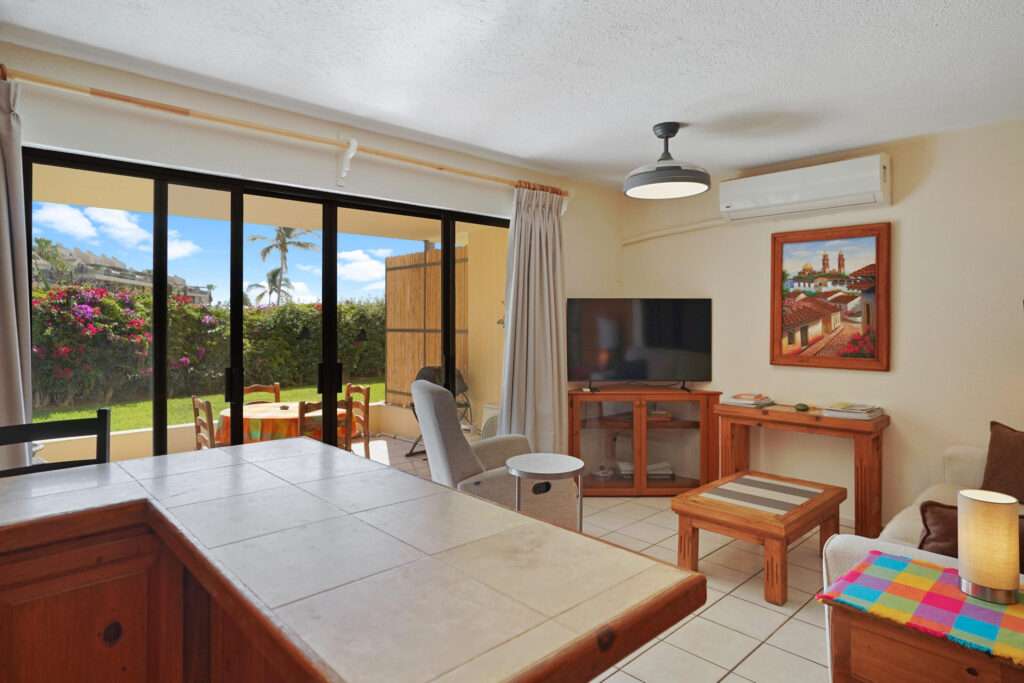 Los Cabos Club La Costa Step inside this Zen Built Baja Beauty with ''RARE ON TITLE'' Detached 1-Car Garage--a highly valuable and limited asset in Club La Costa Phase 1. This peaceful Ground-Floor 1-bedroom home sits in the quiet, private corner of the complex away from traffic noise, offers garden/grass frontage, flowing mature landscaping, and your private flowering hedge-lined setting on the Golf Link. East-facing for morning sun and cool ocean breezes flow thru your home front to back. Features a large semi-covered patio for true indoor-outdoor Baja living. Not a rental--lived in & thoughtfully improved. Walk to beach access, restaurants, groceries & hotel zone. Lush Garden community offering 3 pools & jacuzzis, security & low HOA. Fully furnished with inventory included + – 14 Retorno Punta Palmillas, San Jose del Cabo, BS