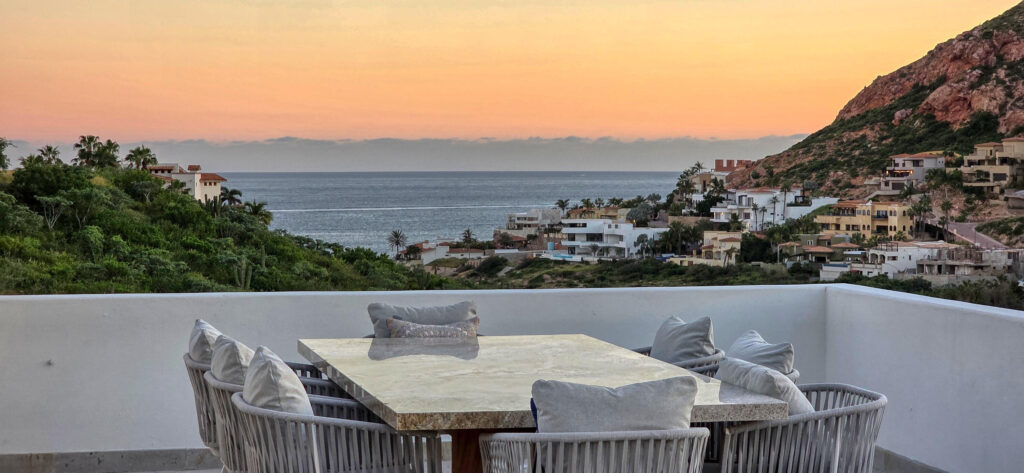 Los Cabos Rancho Cerro Colorado Casa Kiki showcases thoughtful design and premium upgrades. Originally built in 2011 with 3,228 sq ft of AC space, it was fully remodeled and expanded in 2023. The new layout integrates 2,376 sq ft of the original home with 2,419 sq ft of new construction, including a top-floor master suite and a 389 sq ft garage—totaling about 4,800 sq ft of air-conditioned living.Upgrades include new flooring, custom cabinetry, granite and quartz surfaces, designer lighting, and premium appliances. Open living areas connect seamlessly to terraces, pool, and outdoor kitchen, blending modern coastal style with comfort.Whether as a full-time residence or a luxurious vacation retreat, Casa Kiki stands out as a rare opportunity. The main house now features three spacious bedrooms, a full-size office, a sleek TV room, and a chef's kitchen designed for entertaining. A separate two-bedroom casita with single beds offers privacy for guests or extended family, while the addition of a gym, pool, spa, and landscaped garden creates a true resort-style experience at home.With solar panels for energy efficiency and breathtaking ocean – 22 Corsarios, San Jose Corridor, BS