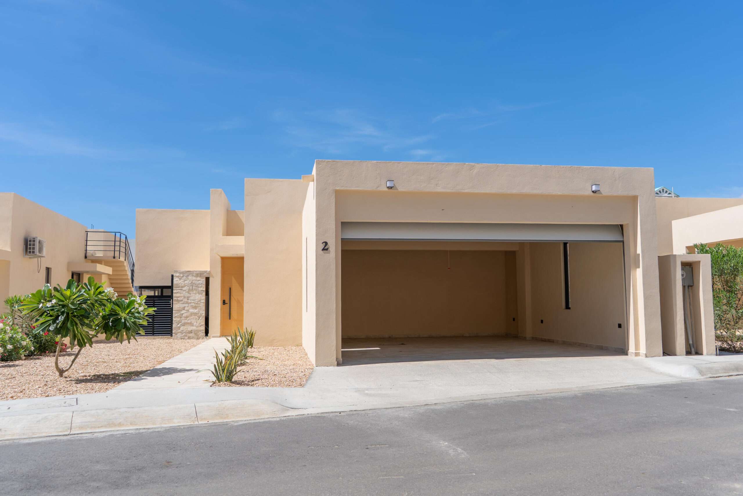 Los Cabos Las Misiones Exclusive community in El Tezal, just minutes from the beach, the Cabo Marina, and Cosco. Phase II offers only 39 homes and aclubhouse with pool, jacuzzi, gym, and social areas. The San Bernardino model features 2 levels plus a rooftop deck: open living/dining, quartzkitchen with appliances, half bath, and spacious patio. Upstairs: 3 bedrooms, 2 baths, laundry. The primary suite includes a front terrace overlookingthe community. Rooftop deck is ideal for sunsets and gatherings. Covered parking for 2, high-end finishes, closets, marble vanities, and AC minisplits included. Select homes ready for immediate delivery. for sale