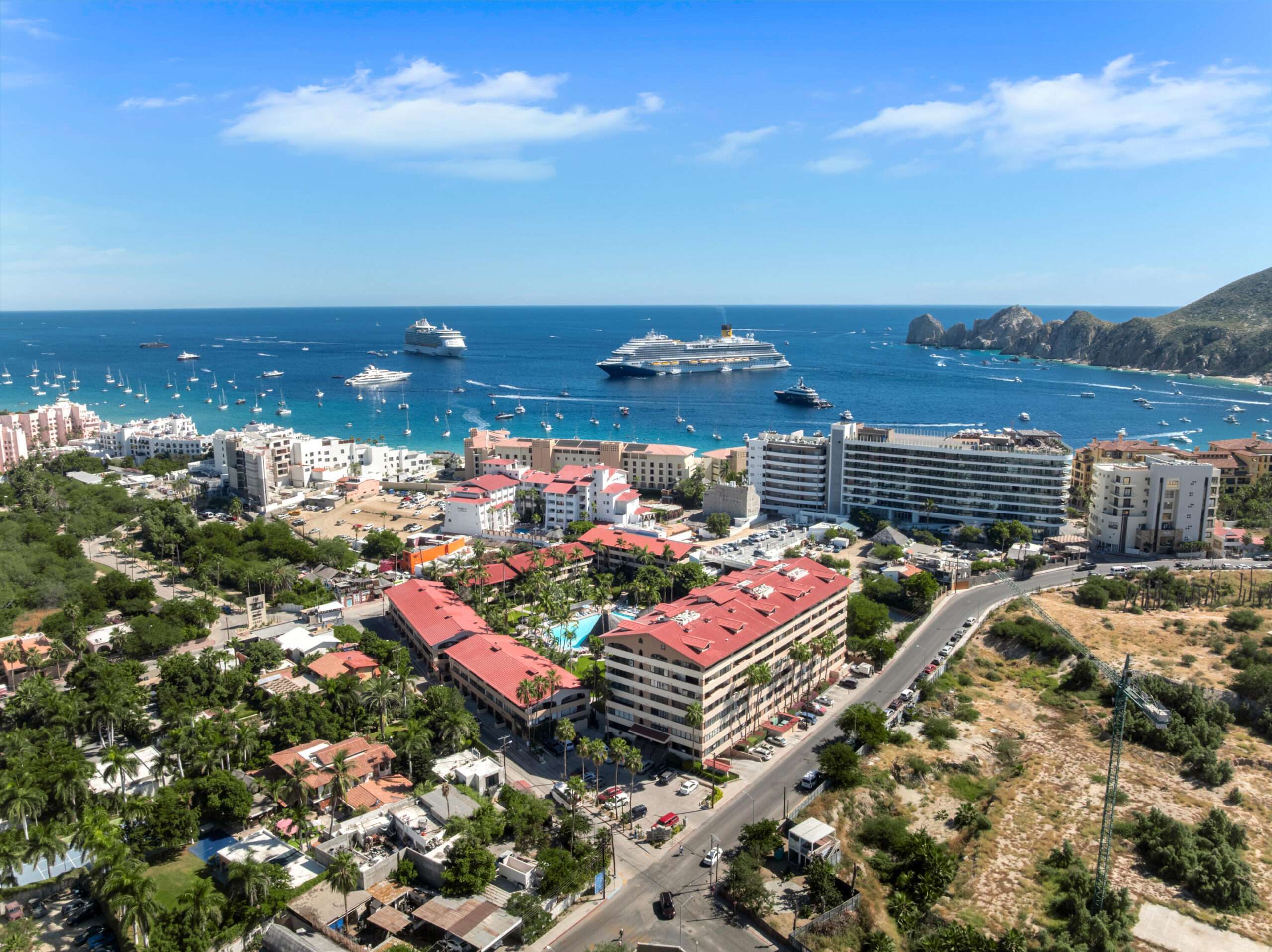 Los Cabos Marina Sol Marina Sol Residences offers a rare opportunity to own three connected ground-floor condos that can be combined into a 10 bedroom, 10 bathroom layout or separated into individual condos. The configuration includes a 4 bedroom center unit (A103) and two 3 bedroom units on each side (A101 and A107). Buyers can purchase them together as a 10 bedroom setup, or individually as a 3 bedroom or 7 bedroom combination.This setup works perfectly as a high-earning rental machine or as a spacious vacation home large enough for the entire family and friends. The ground-floor location gives you direct access to the heart of Marina Sol: a guarded, gated compound with a large resort-style pool, on-site restaurant and bar, mini-market, full-service spa, and open green areas where kids can safe play and run around.And then there's the advantage everyone wants: location, location, location. Marina Sol sits just a short walk from Medano Beach and the Cabo Marina, the mall and tons of bars and restaurants placing you in one of the most convenient and established communities in downtown Cabo San Lucas. The flexibility of combining or separating the units allows you to maximize the personal use and rental income, create multiple revenue streams, or simply enjoy a private retreat steps from everything Cabo has to offer. for sale