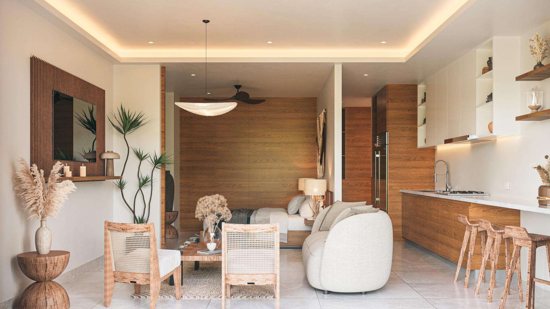 Los Cabos Terra 192 Discover Terra 192, an exclusive residential development currently in presale, located in the heart of Cabo San Lucas, just 300 meters from downtown. This boutique project offers 48 luxury condos with modern design and top-tier amenities, making it an ideal investment opportunity or personal retreat.Condo Features:• Studio (1 bedroom)• 1 bathroom• kitchen with quartz countertop• Mini-split A/C unit• Built-in closets included• 60 m2Development Amenities:• Rooftop infinity pool with lounge area• Fully equipped gym• Pool bar and hammock area• Elevator • Underground parking• Lobby with concierge service• 24/7 security and controlled access Pricing & Delivery:" Price MN for sale