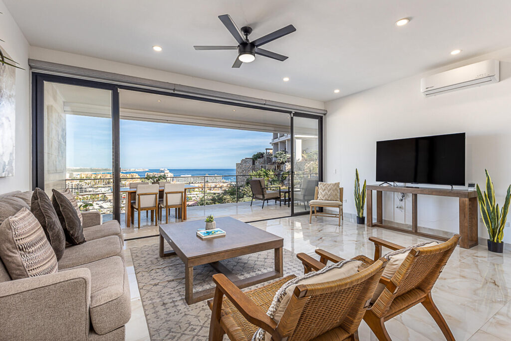 Los Cabos Laguna Vista This beautifully appointed two-bedroom, two-bathroom second floor condo is perfectly situated in a prime location overlooking the Vidanta Golf Course. Located in the highly desirable Laguna Vista community, residents enjoy 24/7 security, excellent maintenance, and a stunning swimming pool surrounded by lush landscaping. Just a short walk to San Jose del Cabo's charming downtown, you'll have easy access to renowned restaurants, boutique shopping and the popular Thursday Art Walk. The beach is also within walking distance, and for nature lovers and bird watchers, the San Jose estuary is conveniently located right across the street. This condo is fully furnished and move-in ready, making it ideal as a full-time residence, vacation home or investment property. for sale