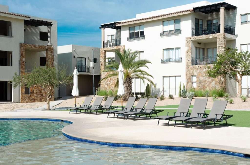 Los Cabos Camino Del Mar Condo for sale in Camino del Mar, La Joya, Cabo San Lucas. This 2-bedroom, 2-bathroom condo is located on the ground level, offering easy access and comfortable living. The unit features a private terrace with a pleasant – Condo, Cabo Corridor, Cabo Corridor, BS