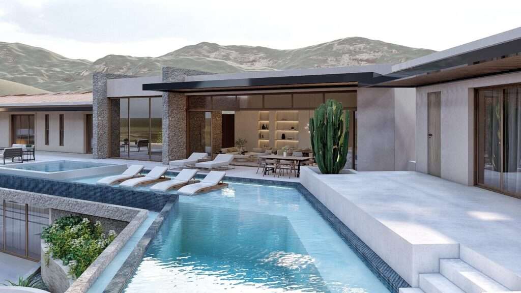 Los Cabos Fundadores Fully remodeled with entertaining in mind, Casa Reino is a stunning Spanish Colonial-style residence located within the double-gated Fundadores community of Puerto Los Cabos. Designed for hosting extended family and friends while maintaining exceptional privacy, this custom-built home blends timeless architecture with modern luxury and efficiency.An expansive pool terrace invites relaxed lounging under the renowned Los Cabos sunshine, complemented by shaded outdoor living and dining areas and multiple interior courtyards that provide privacy for guest suites. A brand-new bar, media, and entertainment room creates the perfect setting for dinner parties and special events.The thoughtful floor plan features a luxurious master suite with soaking tub and indoor/outdoor shower, along with four private guest suites, each positioned for comfort and seclusion. Modern upgrades throughout the home include all-new plumbing, air conditioning, doors, windows, lighting, and furnishings.Designed for efficiency and convenience, Casa Reino is equipped with a solar system, solar pool heater/chiller, and solar heat pump, keeping operating costs low. Additional highlights include an oversized two-car garage with commercial refrigerator and freezer, a new laundry room with dual washer/dryer sets, and a new BBQ cook center with wet bar, icemaker, and refrigeration. The pool has been newly refinished, exterior travertine decking installed, and a complete hurricane shutter system added.Residents of Puerto Los Cabos enjoy 27 holes of Nicklaus and Norman signature golf, with the option to transfer a golf membership at the purchaser's cost. Membership also includes access to tennis and pickleball courts. Fundadores HOA fees include exclusive access to the Fundadores Beach Club, featuring an oceanfront infinity pool, Jacuzzi, fitness center, event lawn, restaurant, and spa services.Ideally located just 5 minutes from the Puerto Los Cabos Marina, 10 minutes from downtown San José del Cabo, and 30 minutes from Los Cabos International Airport, Casa Reino offers effortless access to world-class dining, shopping, and lifestyle amenities.Special Features & UpgradesSolar system in placeSolar pool heater and chillerNewly remodeled pool with new finishesNew exterior travertine deckingNew bar / media / family roomNew laundry room with double washer & dryersNew air conditioning throughoutNew furnishingsNew kitchen appliances: refrigerator, two dishwashers, ice maker, beverage fridge & drawersNew sinks and faucets in kitchenSonos sound systemNew doors and windowsNew hurricane protection systemNew interior and exterior lightingCommercial refrigerator and freezer in garageNew countertops and cabinetry in kitchenette and bath at Guest Casita #4 – Padre Kino, San Jose del Cabo, BS