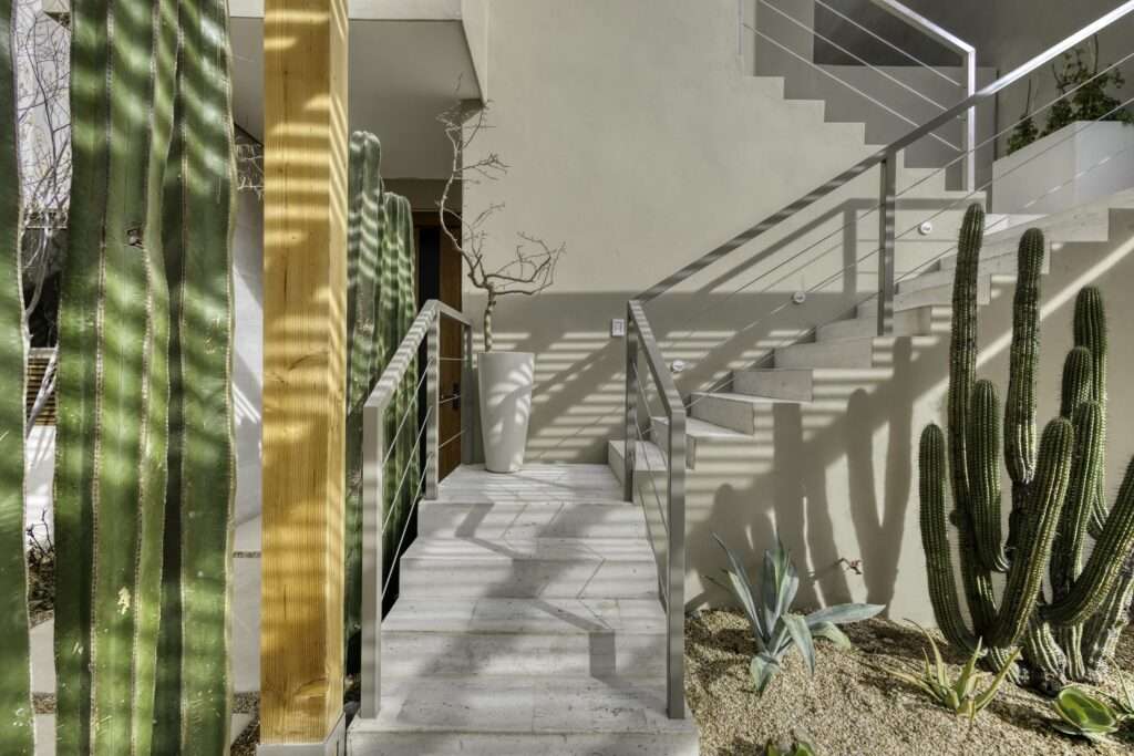 Los Cabos Finisterra SEE PRIVATE REMARKS TO TOUR !58 Paseo Finistera rests on Over 1/3 acre Corner lot.Finistera is San Jose's most sought after private neighborhood. Close to downtown.A spacious 4 bedroom, 5 full baths home. Including two Casitas one casita offers a second kitchen!A solid rock wall surrounds the property.This 4,000 square foot custom built resorthome offers 14 foot high soaring ceilings throughout.The entry offers a 15 foot high dome ceiling,for light. Mature cactus landscaping, plus graceful terraces surround the large pool and jacuzzi.The circular stone fire pit area surrounded with built in benches has spacious seating.Full bathroom with shower located outside in yard area.Large laundry room with storage – Solesta Luxury Residence 16B, San Jose del Cabo, San Jose del Cabo, BS