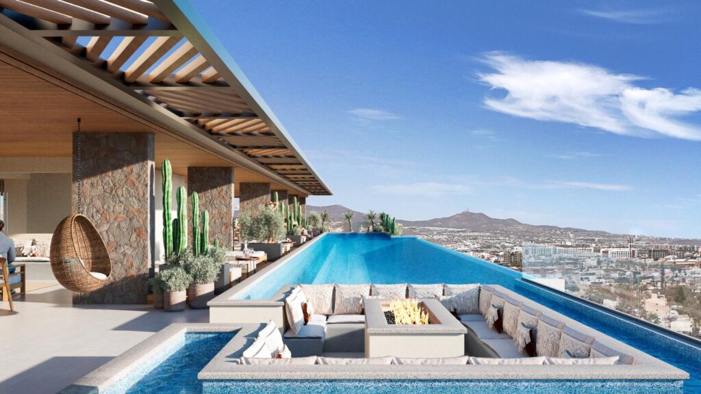 Los Cabos Terra 192 Latest Project 300 mts from Downtown Cabo San LucasTerra192, 48 Condos in 6 Story Building with Amenities!StudiosStudio + Flex1 Br+ Flex2 br- 2 bath2 br + FlexFull Rooftop with Amenities, gym, Swimming pool, grill, etc.Ideal for vacation rental ProgramThis Complex will be operating as a Boutique Hotel Service#406 is Fourth floor Unit 1 Bedroom + Flex, 2 Full bath – Terra192 #406, Cabo San Lucas, Cabo San Lucas, BS