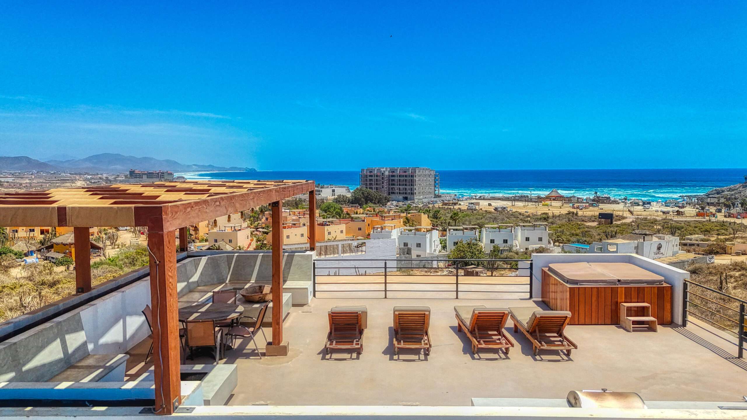 Los Cabos Cerritos Steps from Cerritos Beach..Welcome to your dream coastal retreat! Located just a 2-minute stroll from the famous Cerritos Beach and its vibrant beachfront restaurants, this fully furnished, turnkey penthouse condo offers the ultimate blend of luxury, comfort, and convenience.2 Bedrooms | 2 Full En Suites | 2 Half Baths | Private Rooftop | Ocean for sale